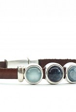 Lederarmband Milo Blau